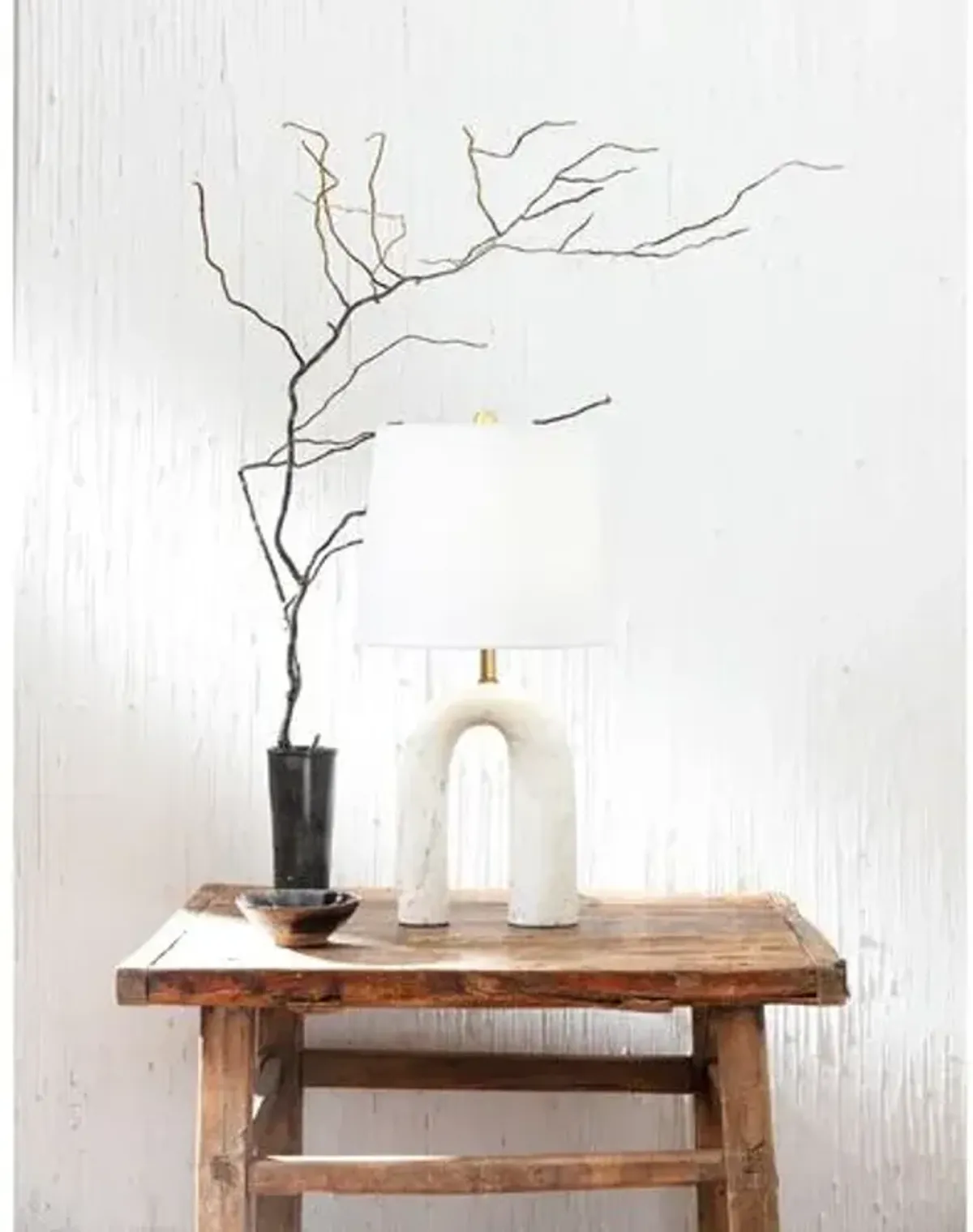 Slinkly Marble Table Lamp - White - Regina Andrew