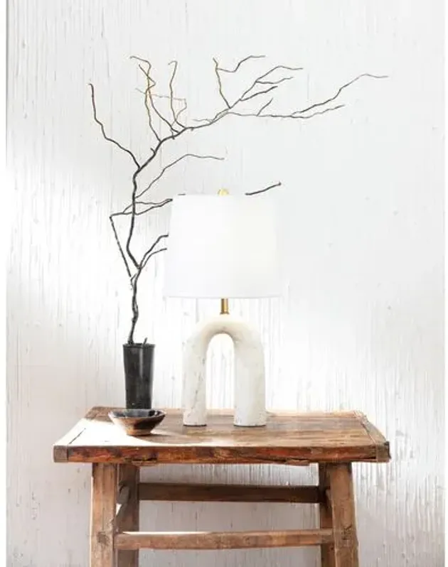 Slinkly Marble Table Lamp - White - Regina Andrew