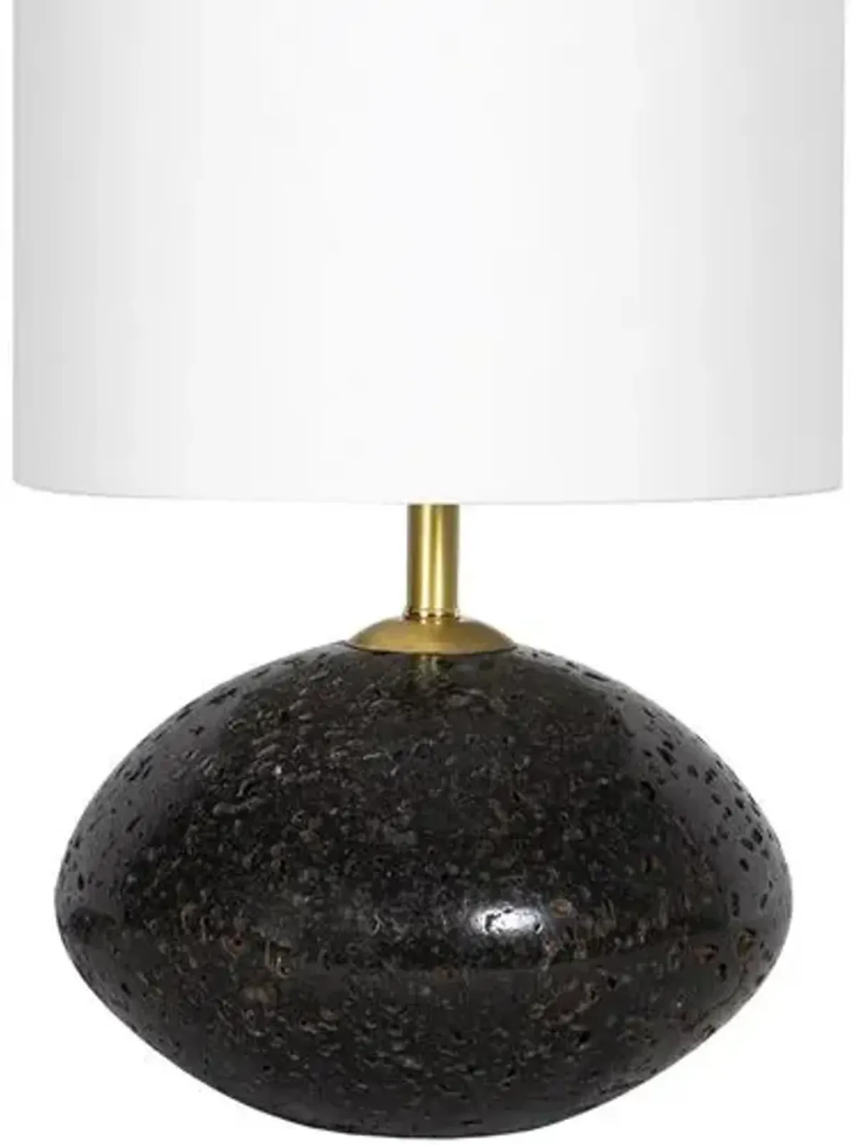 Nyx Travertine Mini Table Lamp - Black - Regina Andrew