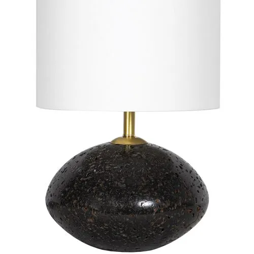 Nyx Travertine Mini Table Lamp - Black - Regina Andrew