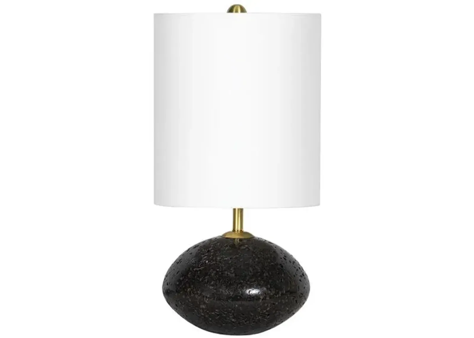 Nyx Travertine Mini Table Lamp - Black - Regina Andrew