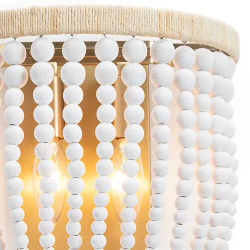 Milos Beaded Wall Sconce - Regina Andrew - White