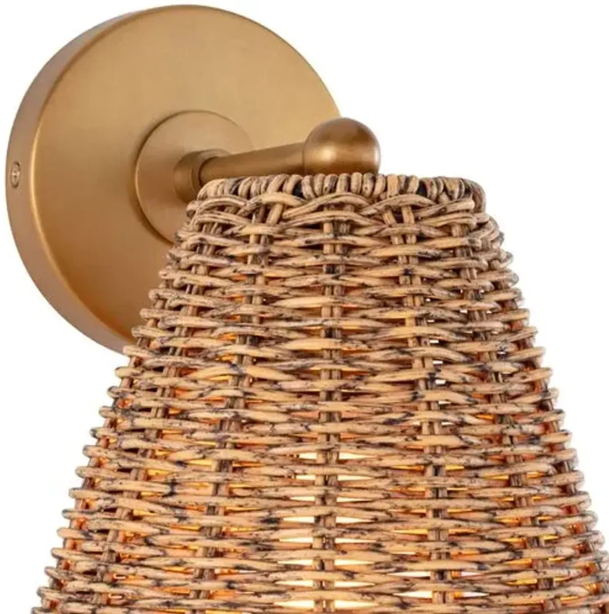 Kismet Hanging Wall Sconce - Natural/Brass - Regina Andrew - Gold