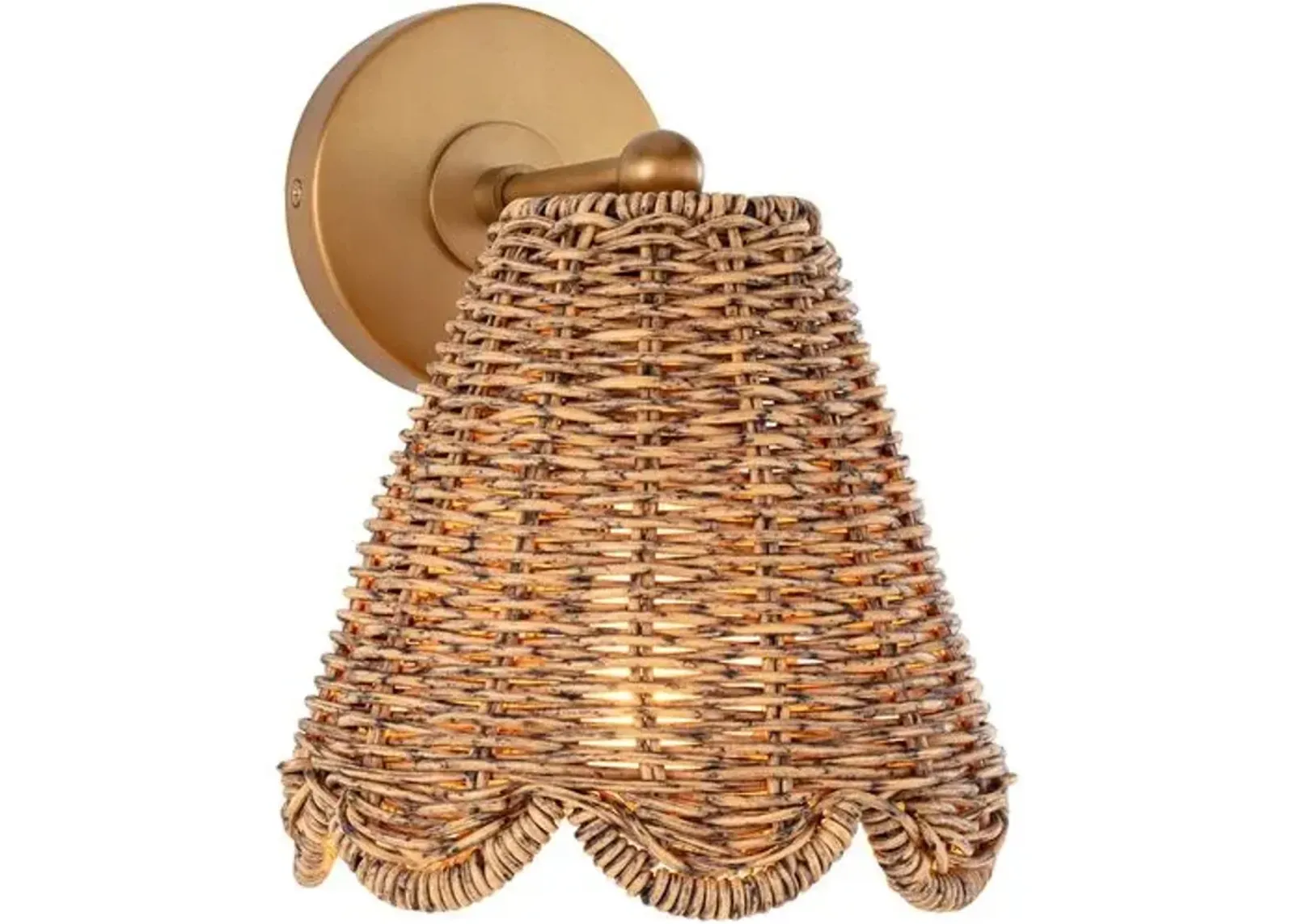 Kismet Hanging Wall Sconce - Natural/Brass - Regina Andrew - Gold