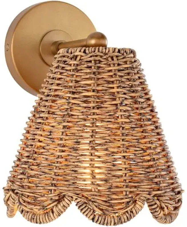 Kismet Hanging Wall Sconce - Natural/Brass - Regina Andrew - Gold