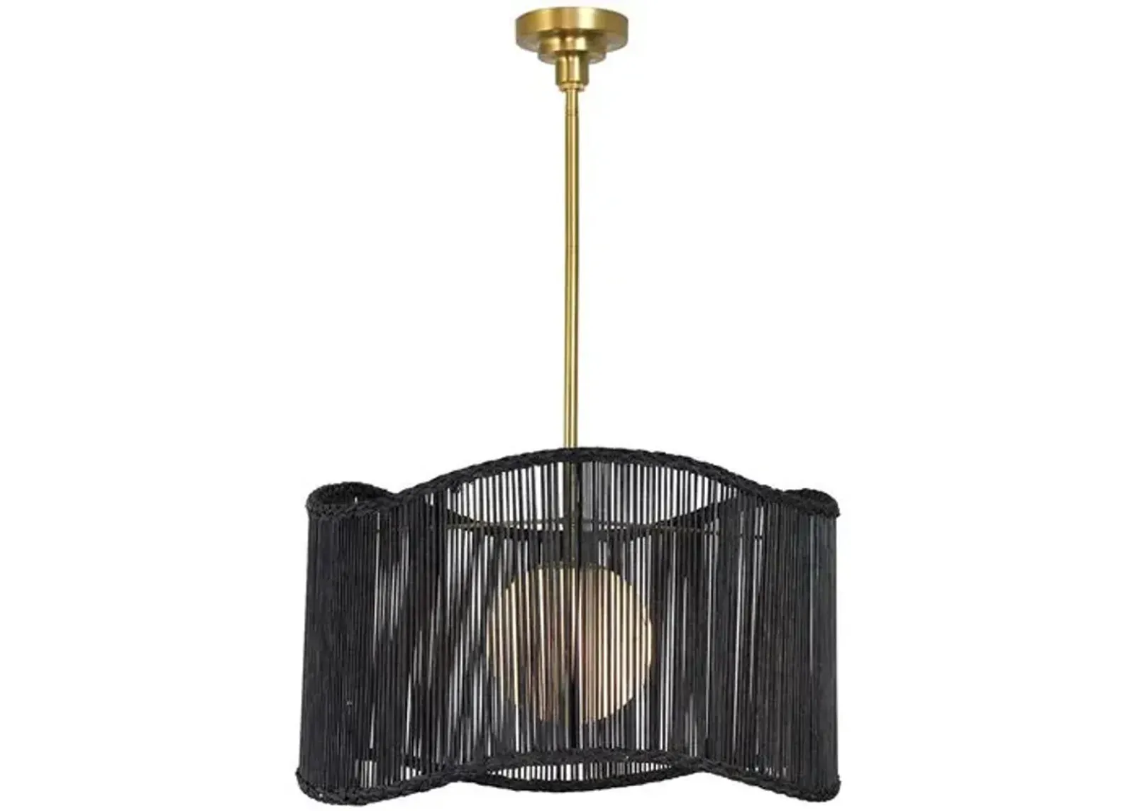 Coastal Living Nimes Drum Pendant - Regina Andrew - Black