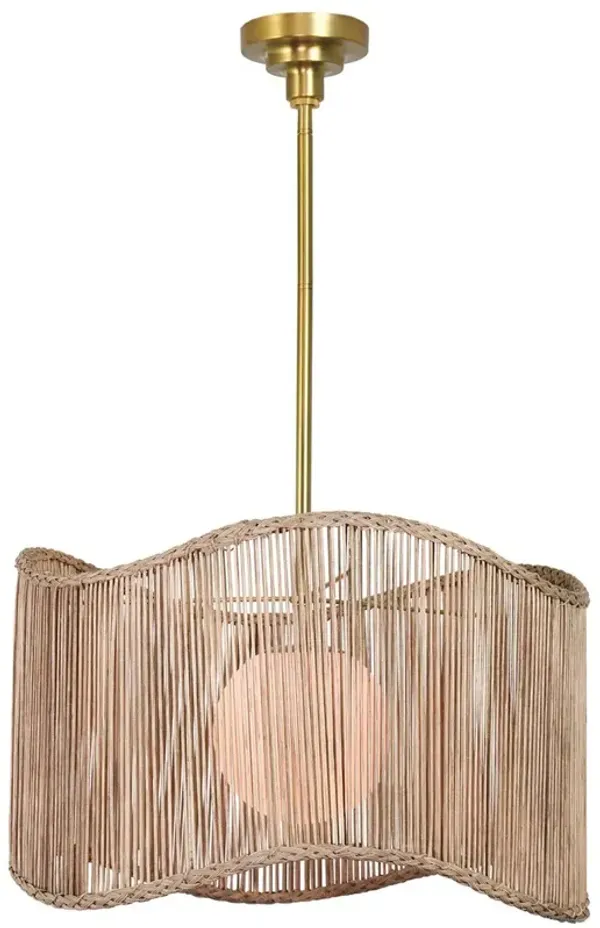 Nimes Rattan Drum Pendant - Regina Andrew - Multi