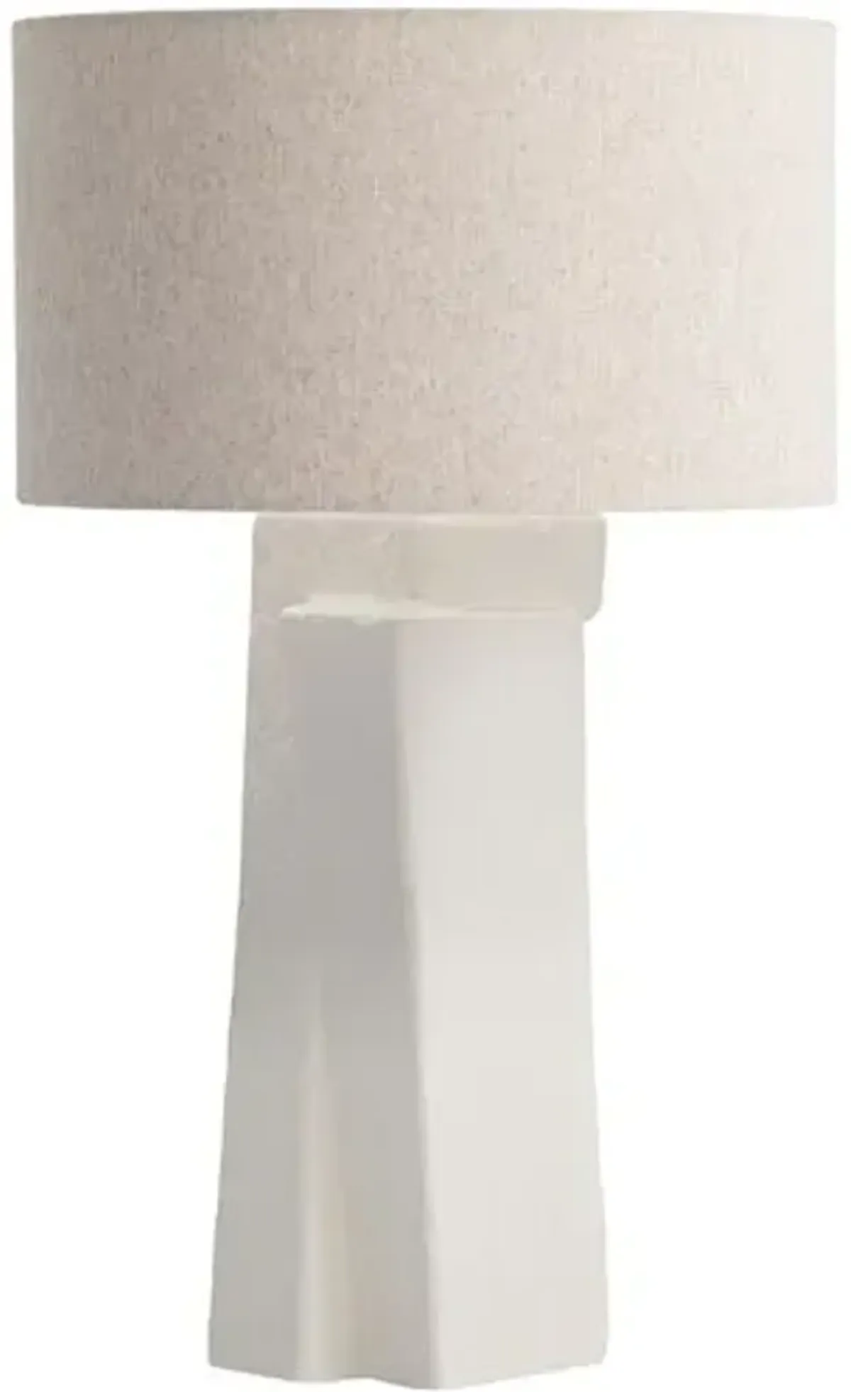 Jules Plaster Table Lamp - White - Tulsi Home