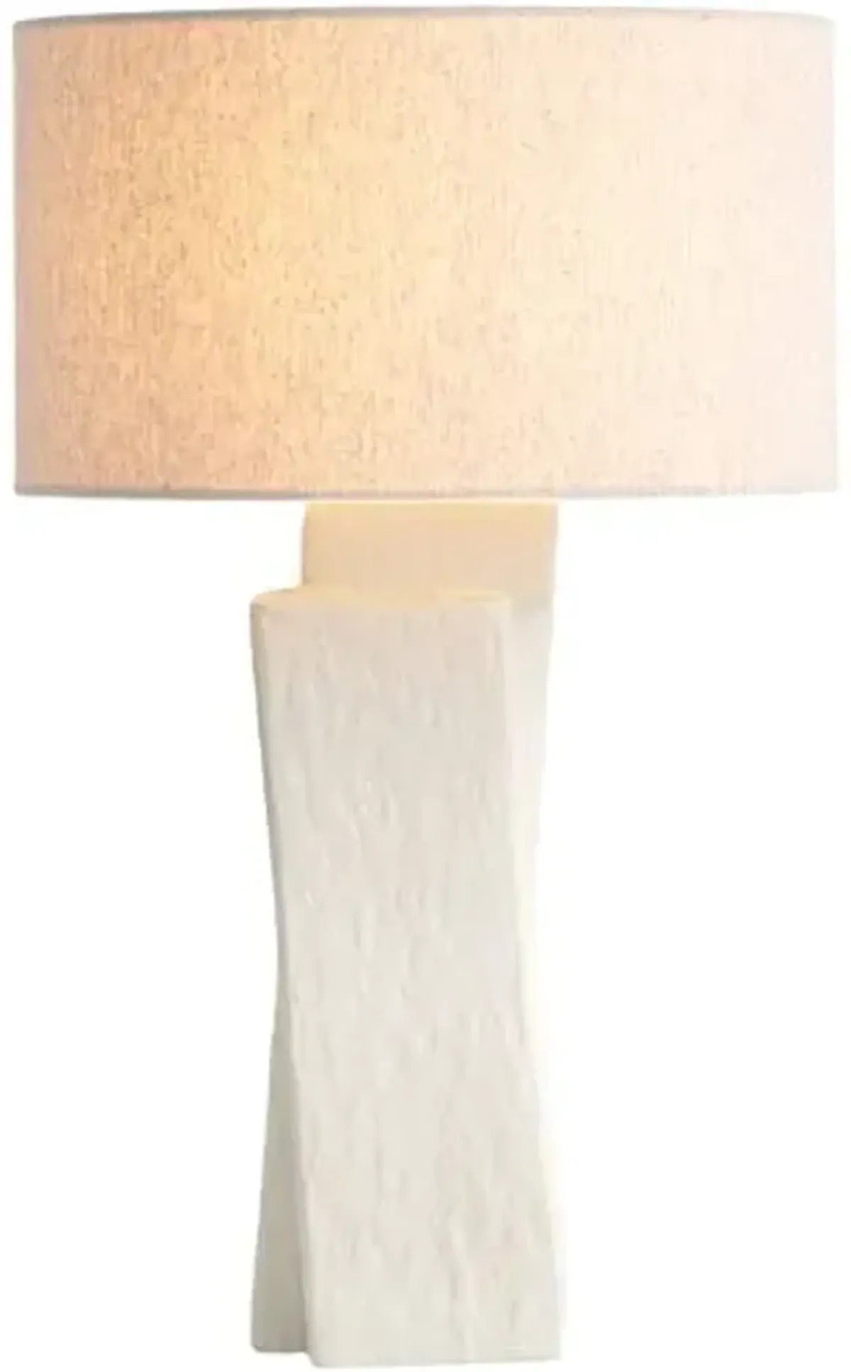 Jules Plaster Table Lamp - White - Tulsi Home