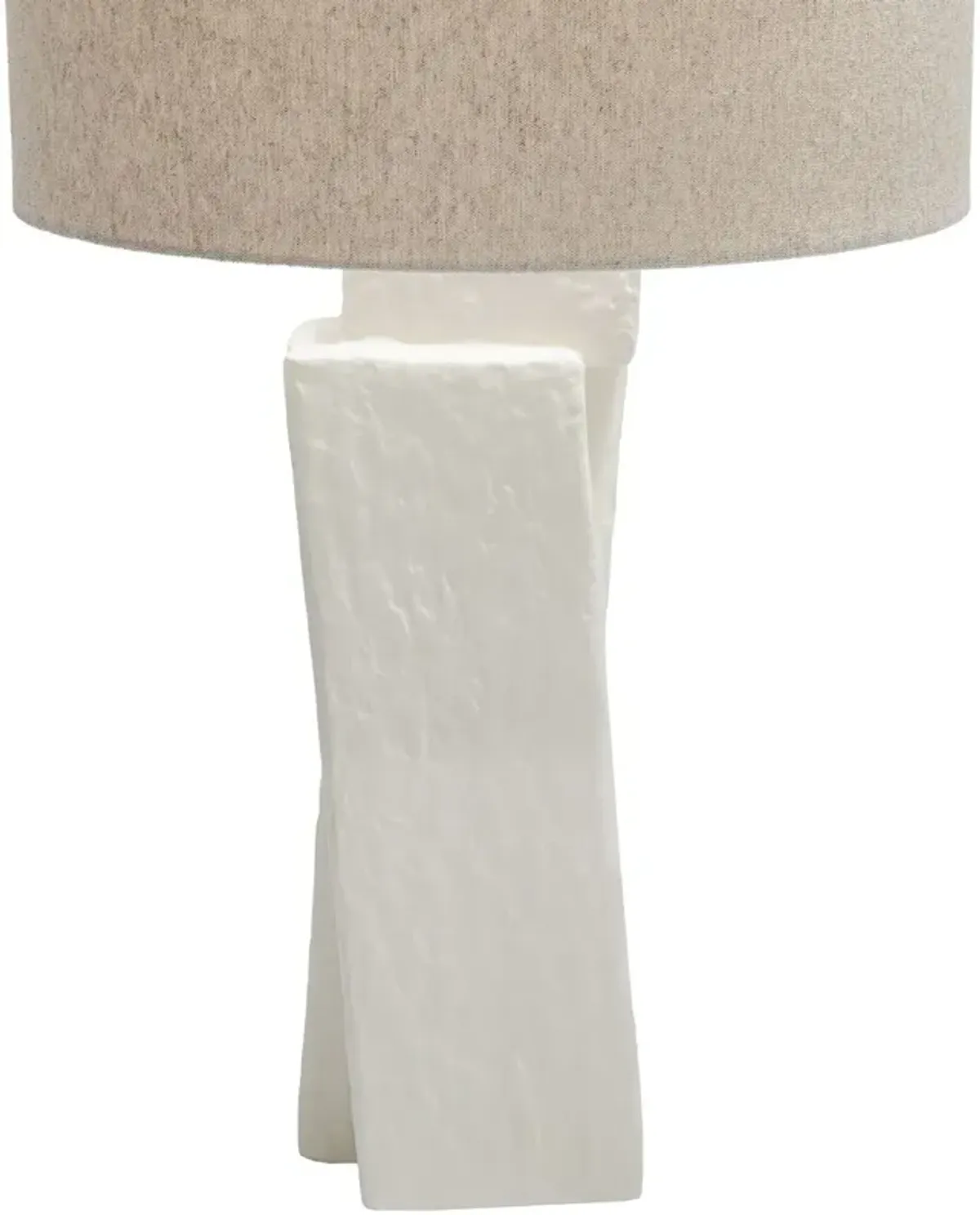 Jules Plaster Table Lamp - White - Tulsi Home