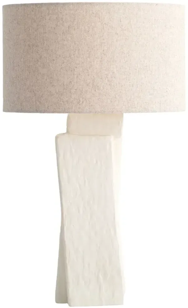 Jules Plaster Table Lamp - White - Tulsi Home