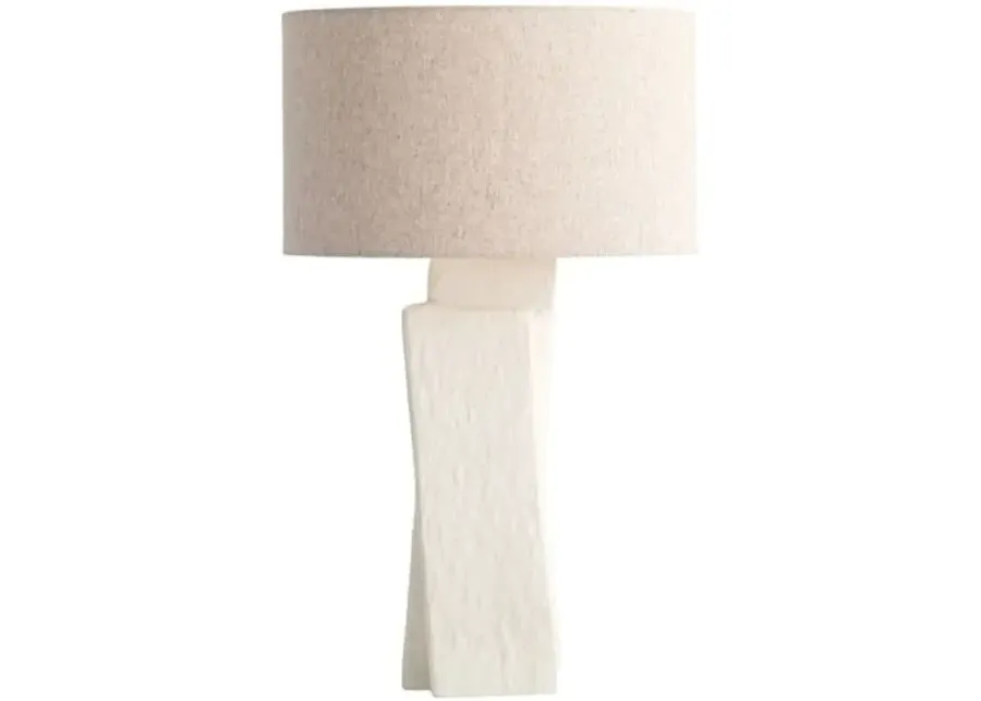 Jules Plaster Table Lamp - White - Tulsi Home