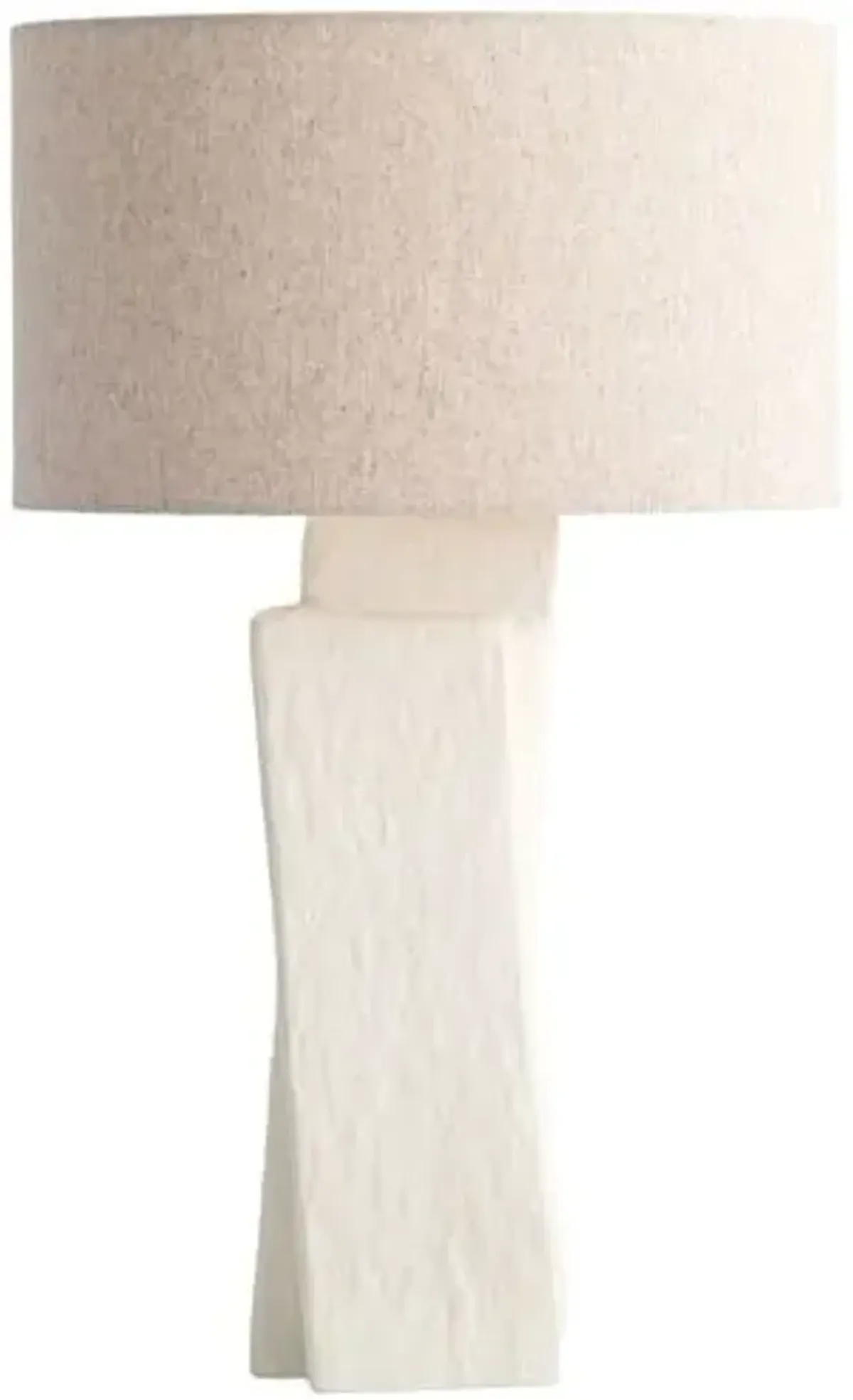 Jules Plaster Table Lamp - White - Tulsi Home