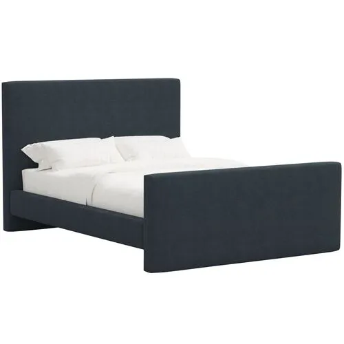 Lenora Platform Bed - Linen - Blue, Upholstered, Comfortable & Durable