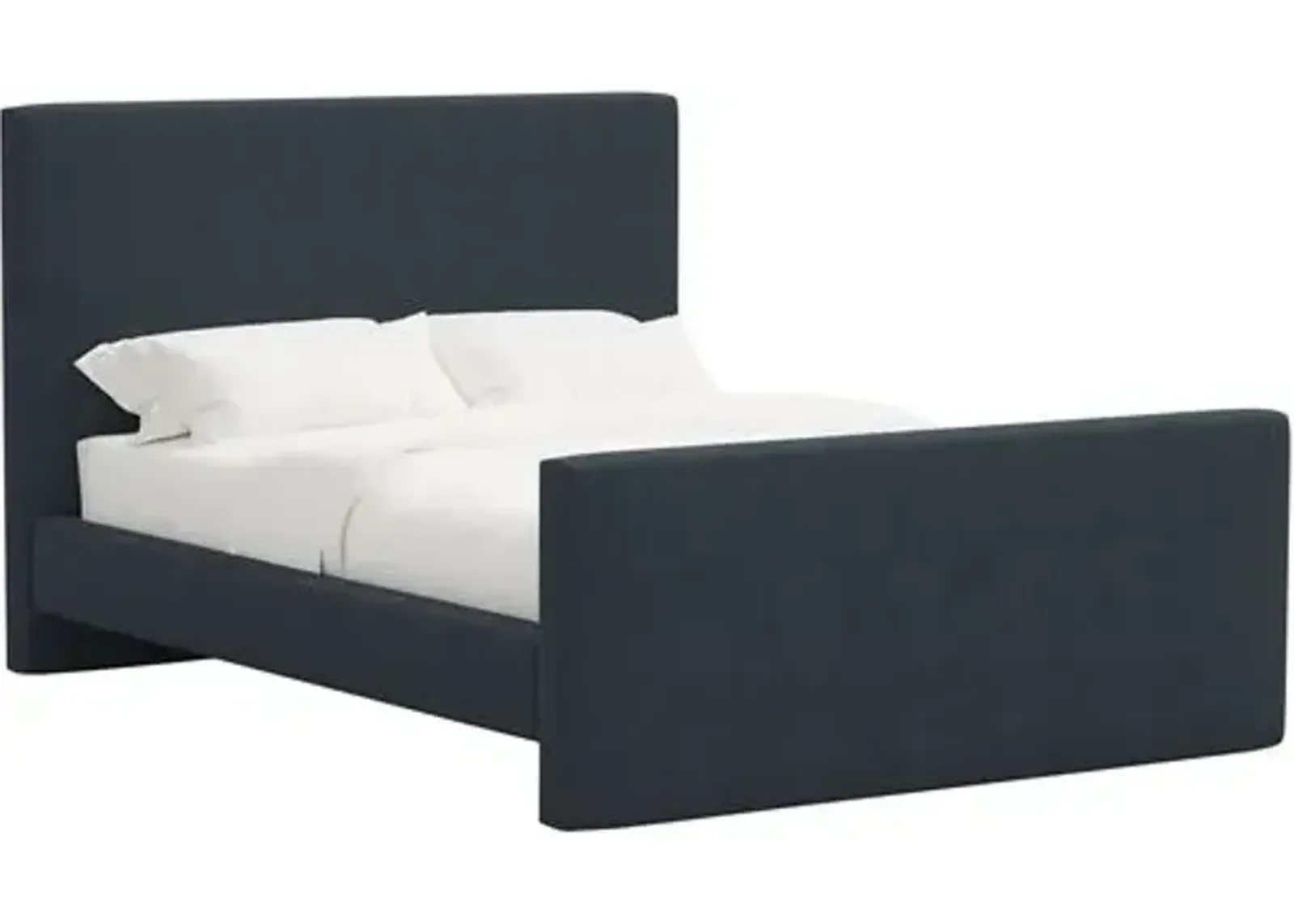 Lenora Platform Bed - Linen - Blue, Upholstered, Comfortable & Durable