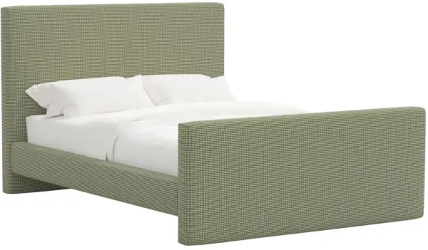 Lenora Platform Bed, Houndstooth Avocado