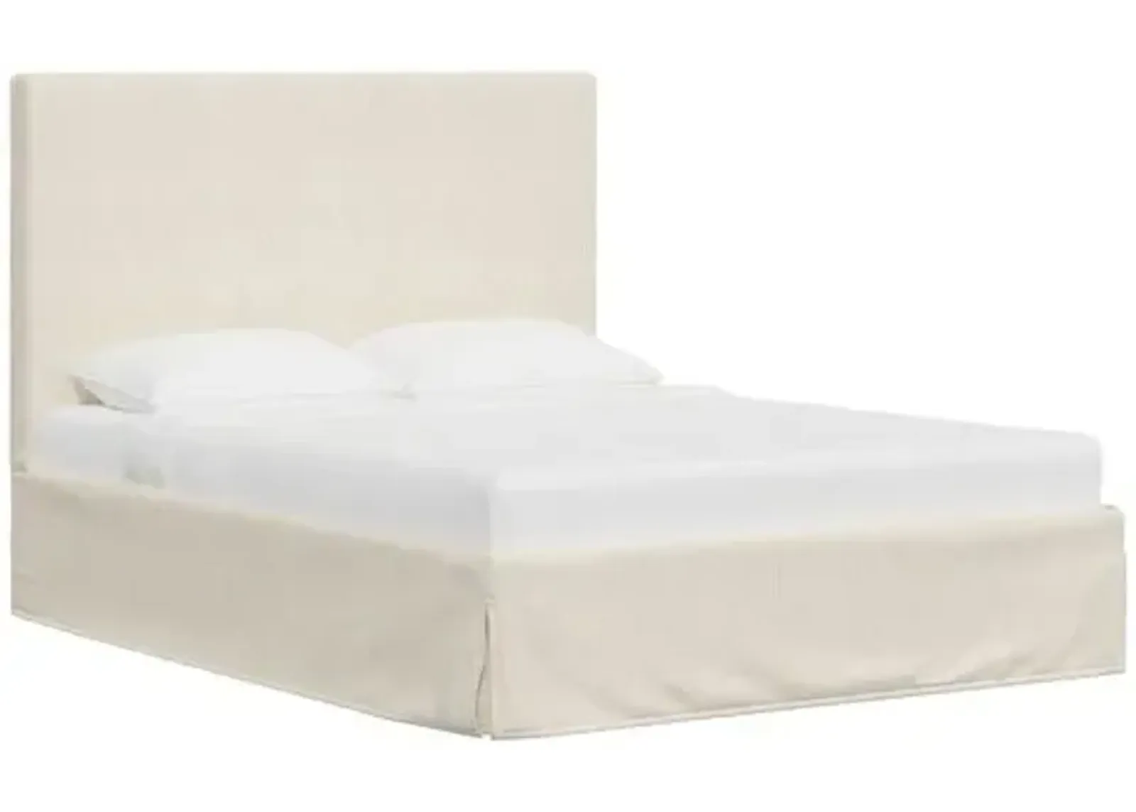 Juliet Slipcover Bed - Linen - Handcrafted - Ivory