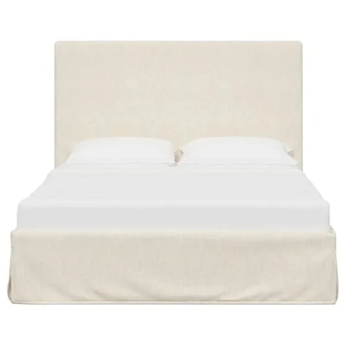 Juliet Slipcover Bed - Linen - Handcrafted - Ivory