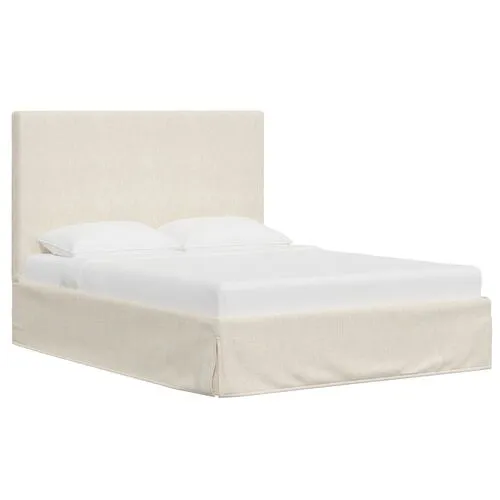 Juliet Slipcover Bed - Linen - Handcrafted - Ivory