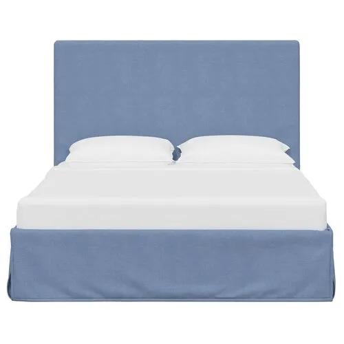 Juliet Slipcover Bed - Linen - Handcrafted - Blue