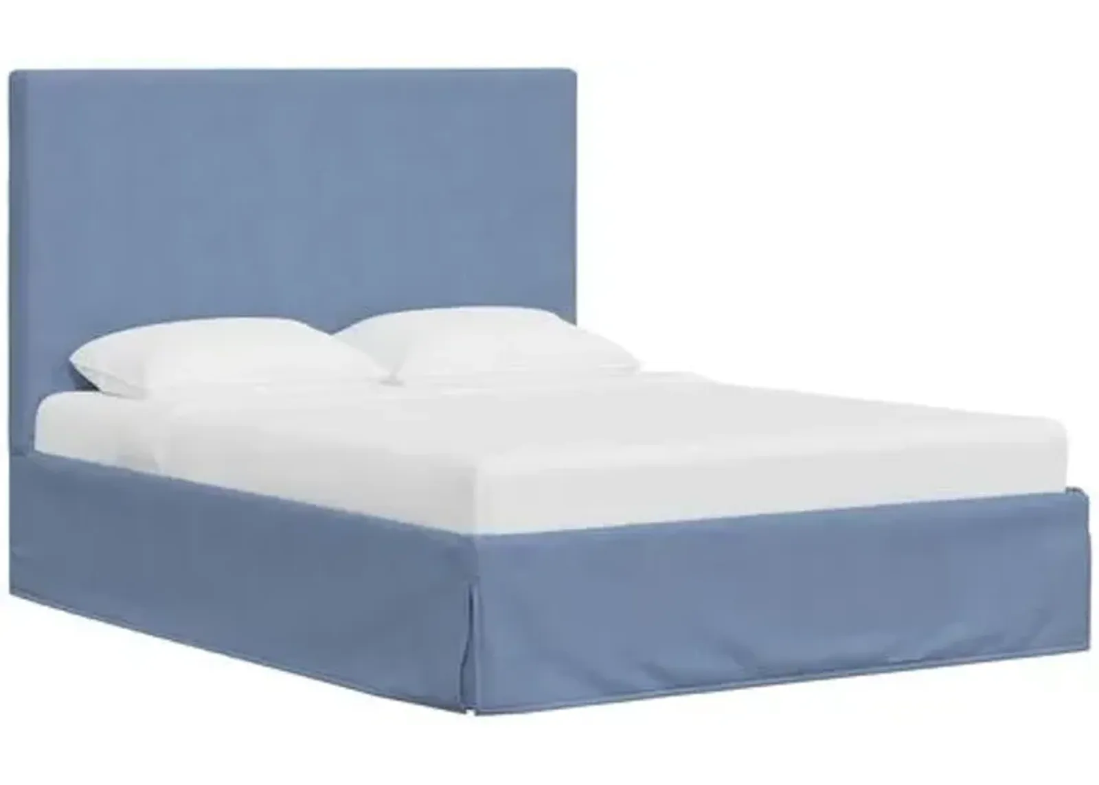 Juliet Slipcover Bed - Linen - Handcrafted - Blue