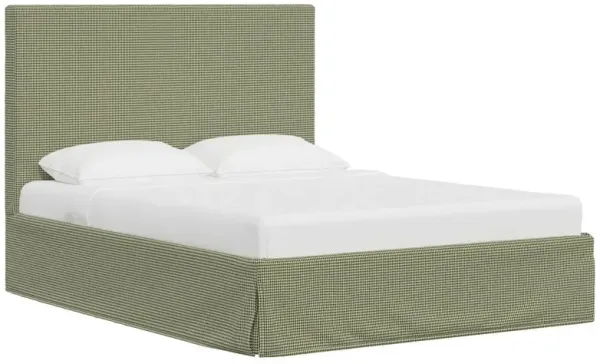 Juliet Slipcover Bed, Houndstooth Avocado