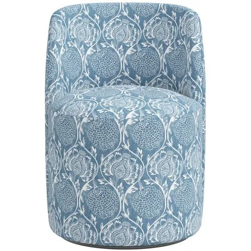 Cora Dining Swivel Chair - Ranjit Floral - Handcrafted