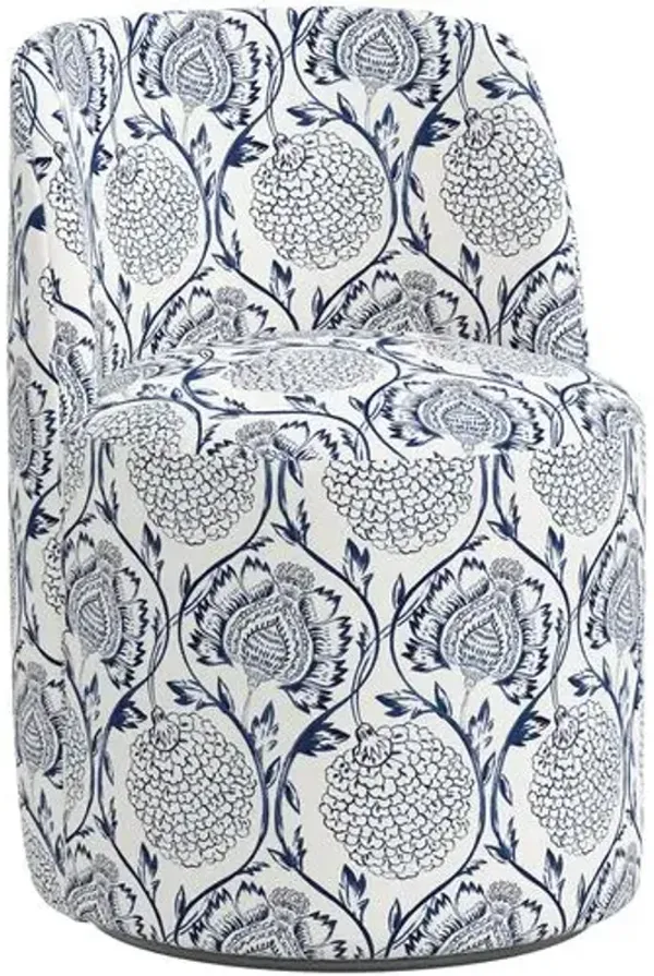 Cora Dining Swivel Chair - Ranjit Floral - Handcrafted