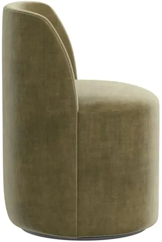 Cora Dining Swivel Chair - Velvet - Handcrafted