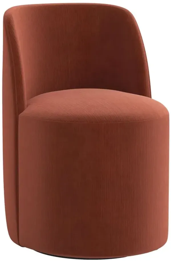 Cora Swivel Dining Chair, Performance Velvet