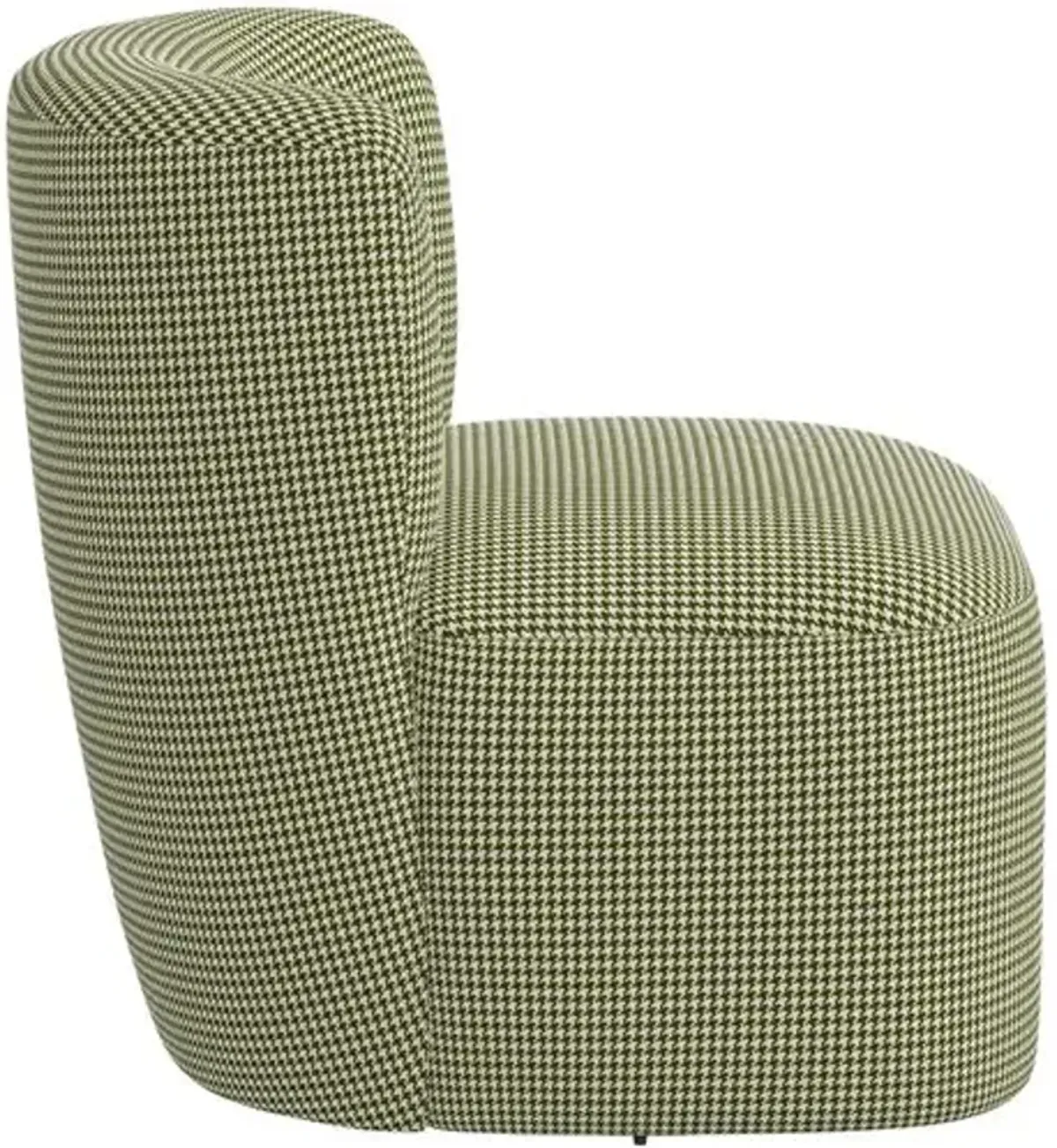 Kinsley Swivel Chair - Houndstooth Avocado - Handcrafted