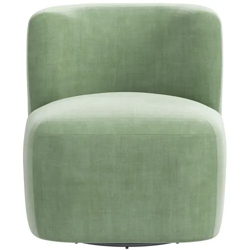 Kinsley Swivel Chair - Velvet - Handcrafted