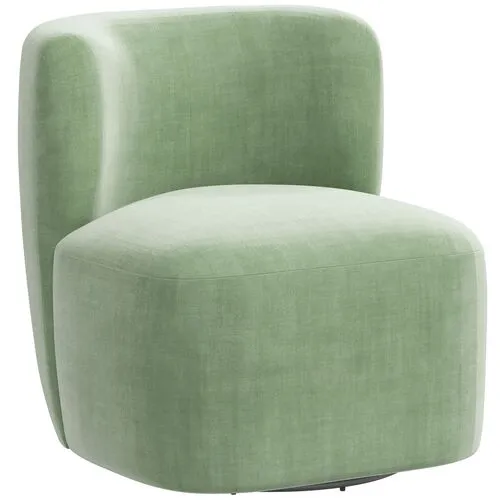 Kinsley Swivel Chair - Velvet - Handcrafted