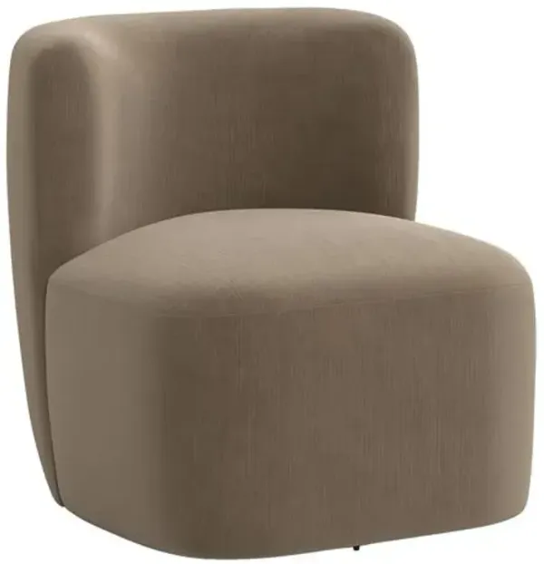 Kinsley Swivel Chair - Performance Velvet - Handcrafted