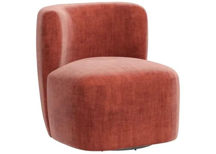 Kinsley Swivel Chair - Velvet - Handcrafted