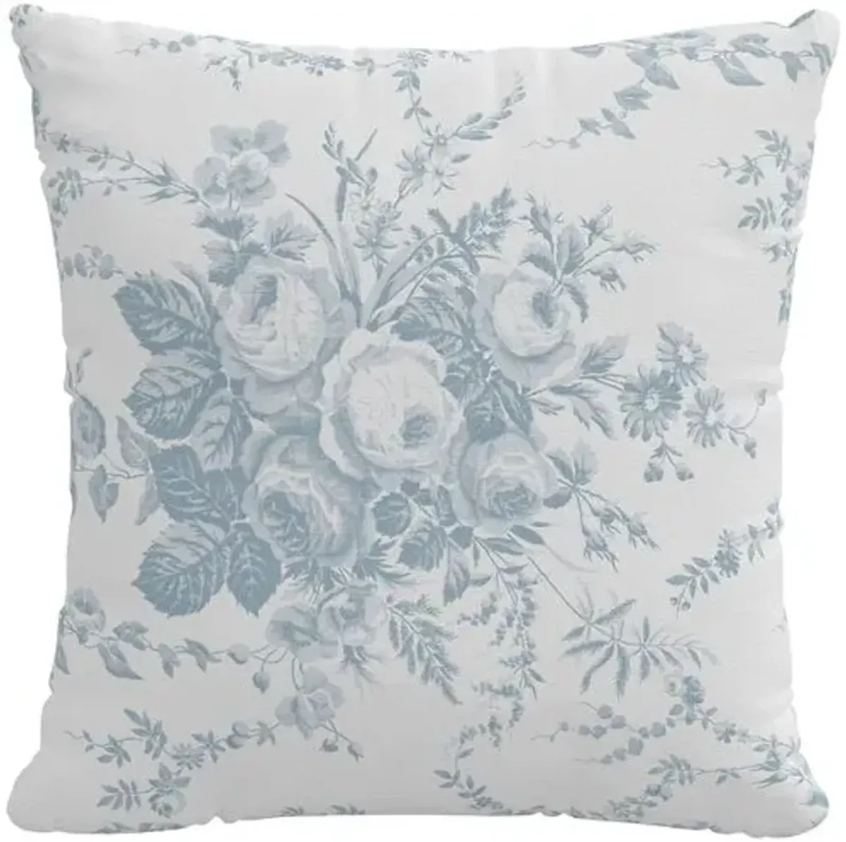 Dahlia Pillow - Dusty Blue