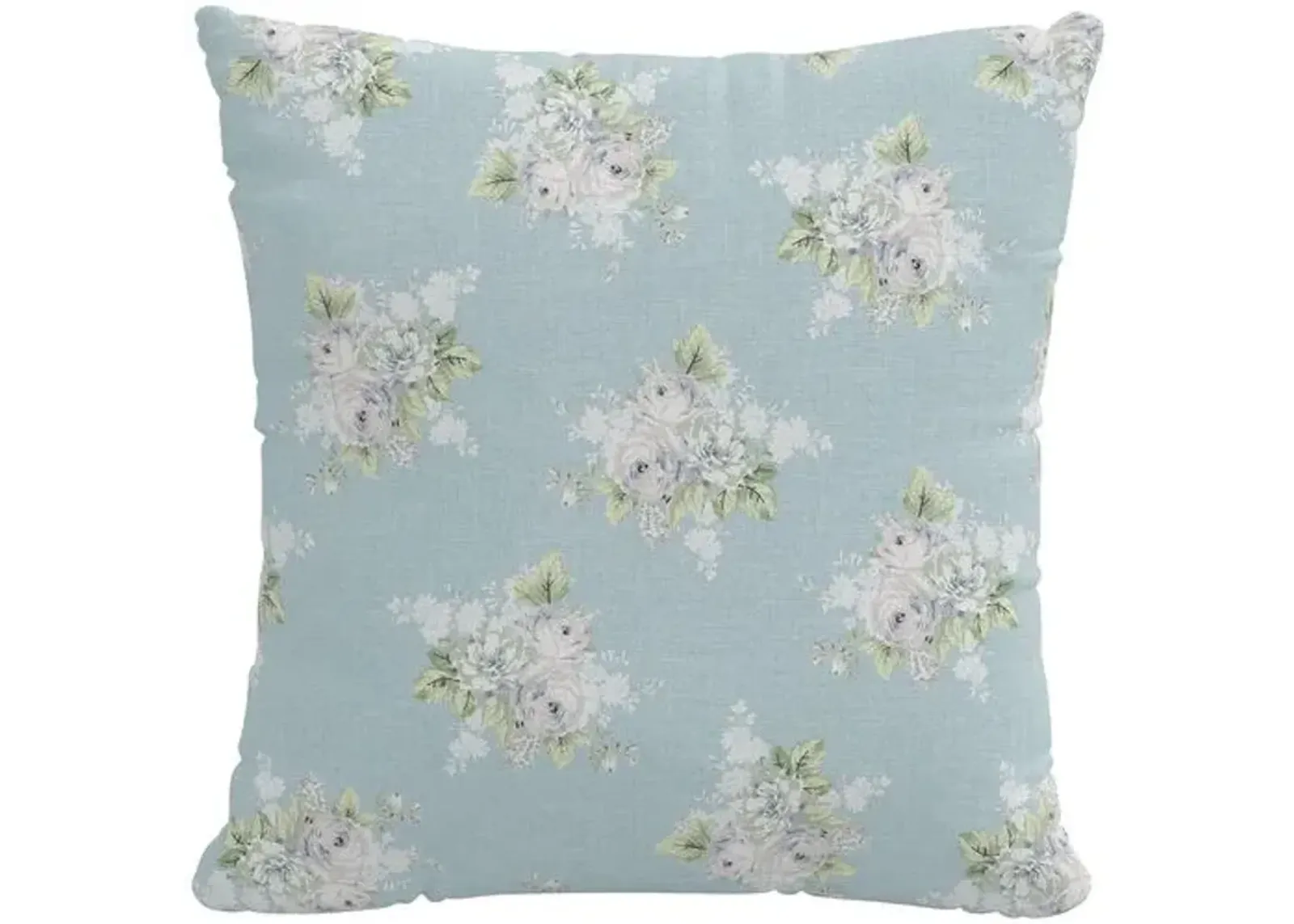 Bluebell Bouquet Pillow - Light Blue