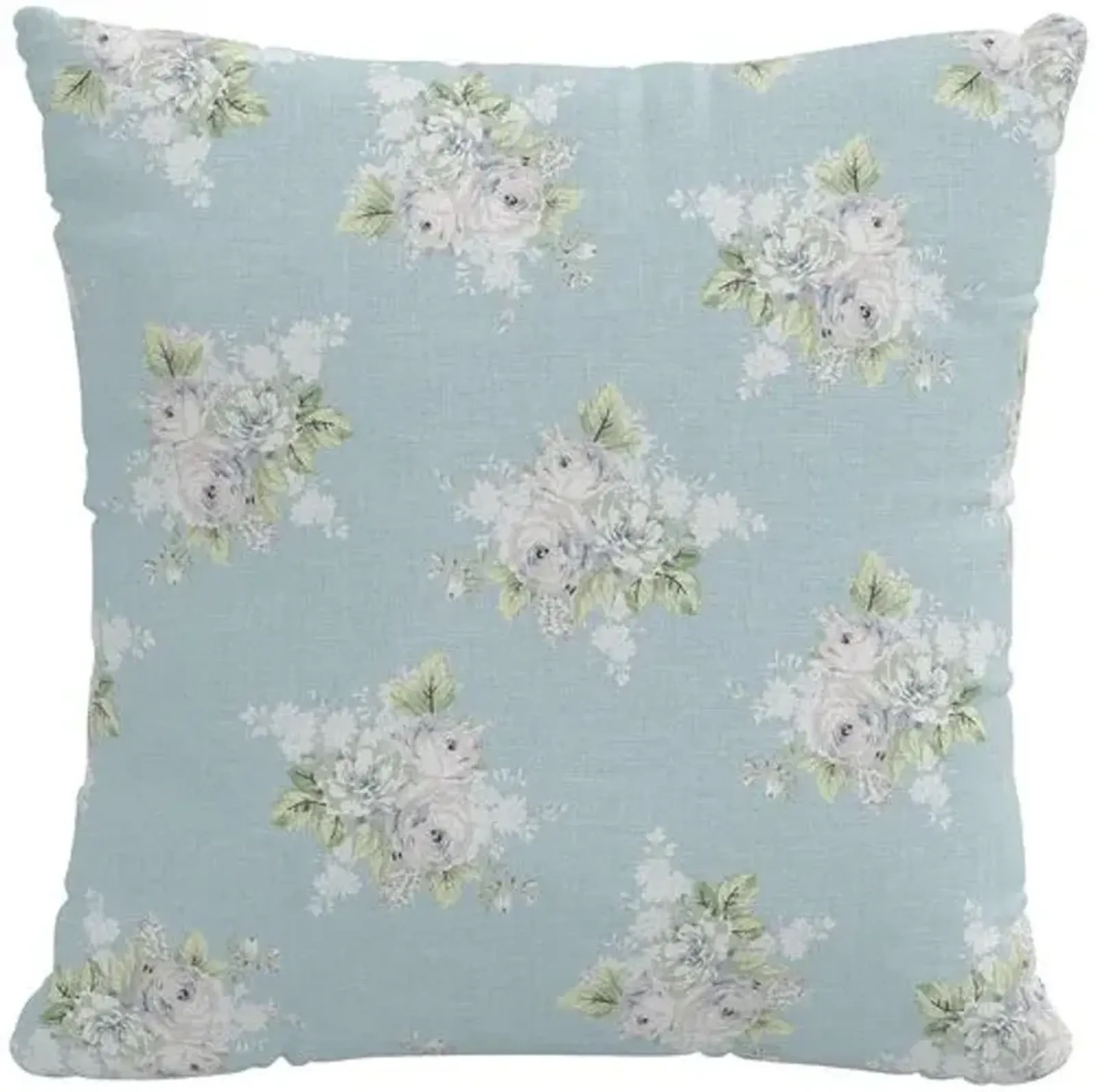 Bluebell Bouquet Pillow - Light Blue