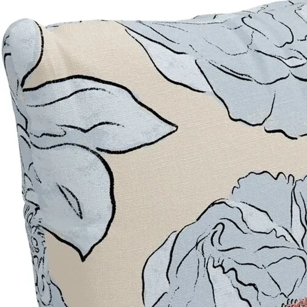 Posy Pillow - Icy Blue Floral