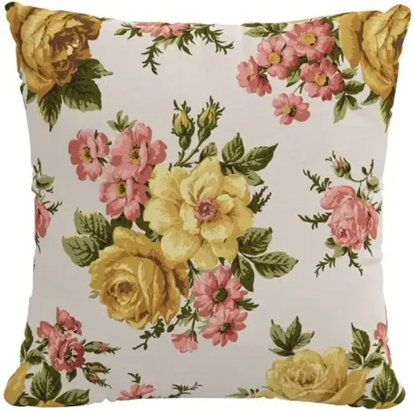 Allegra Pillow - Garden Rose Golden