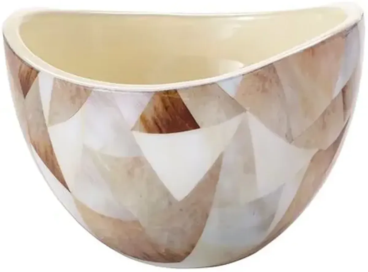 Jake Patchwork Bowl - Natural - Regina Andrew - Ivory