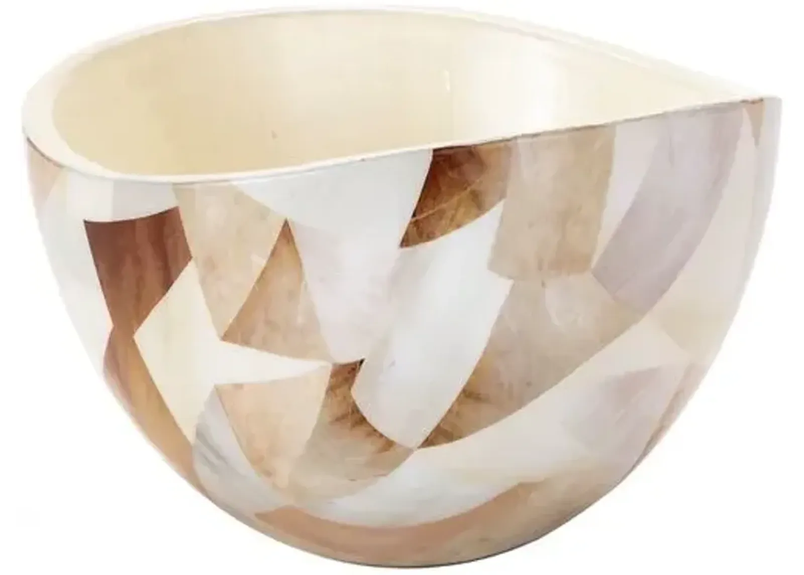 Jake Patchwork Bowl - Natural - Regina Andrew - Ivory