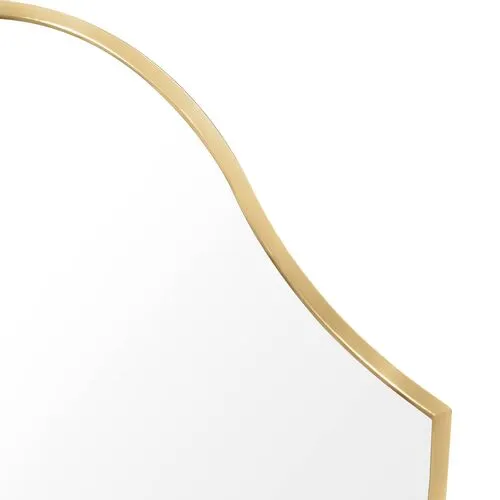 Crest Wall Mirror - Natural Brass - Regina Andrew