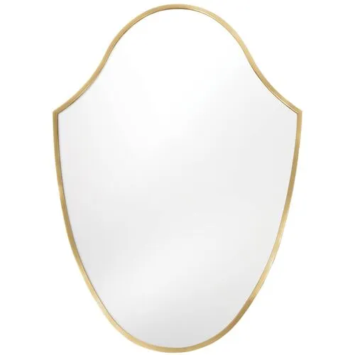 Crest Wall Mirror - Natural Brass - Regina Andrew