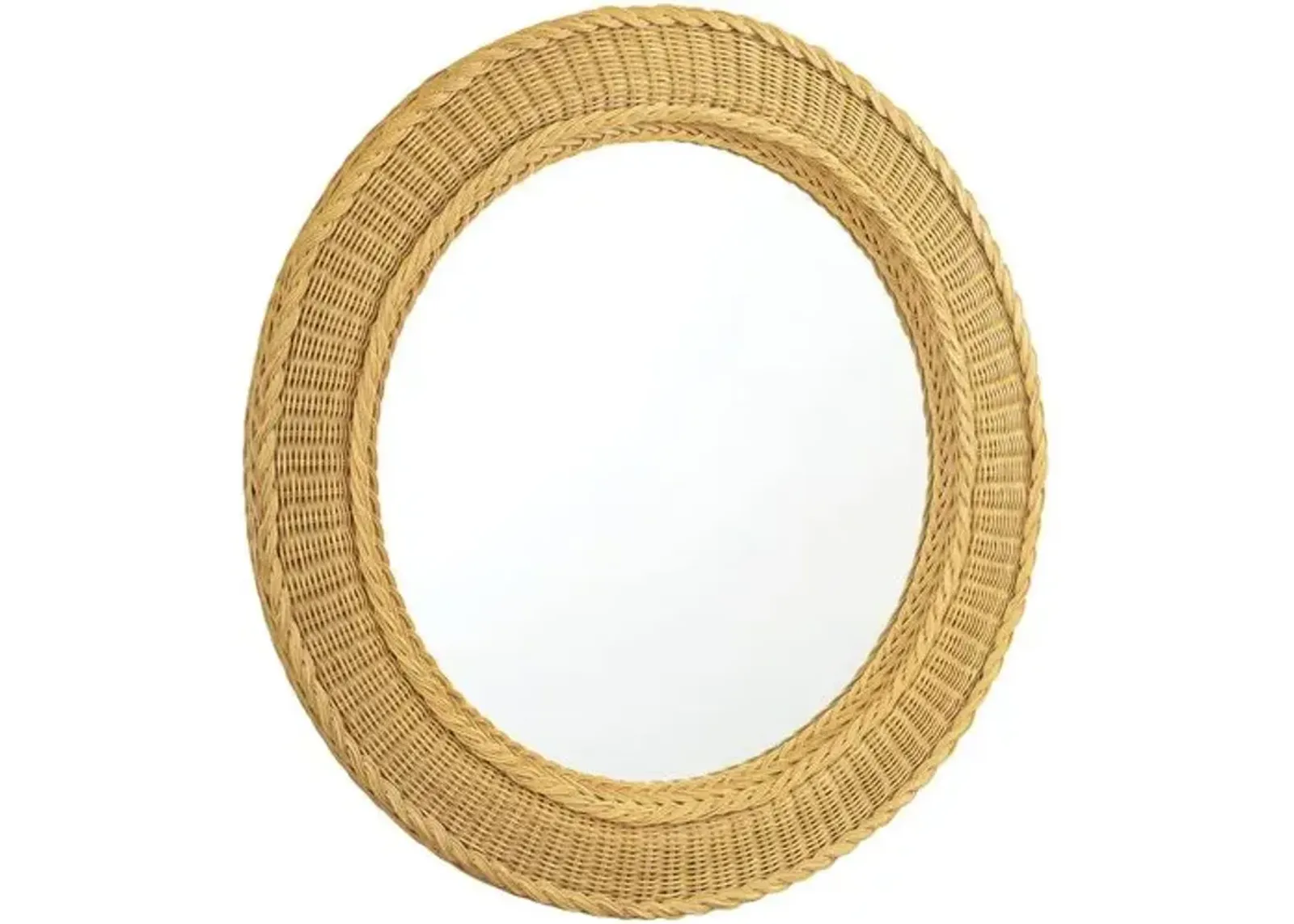 Pierre Round Rattan Wall Mirror - Natural - Regina Andrew