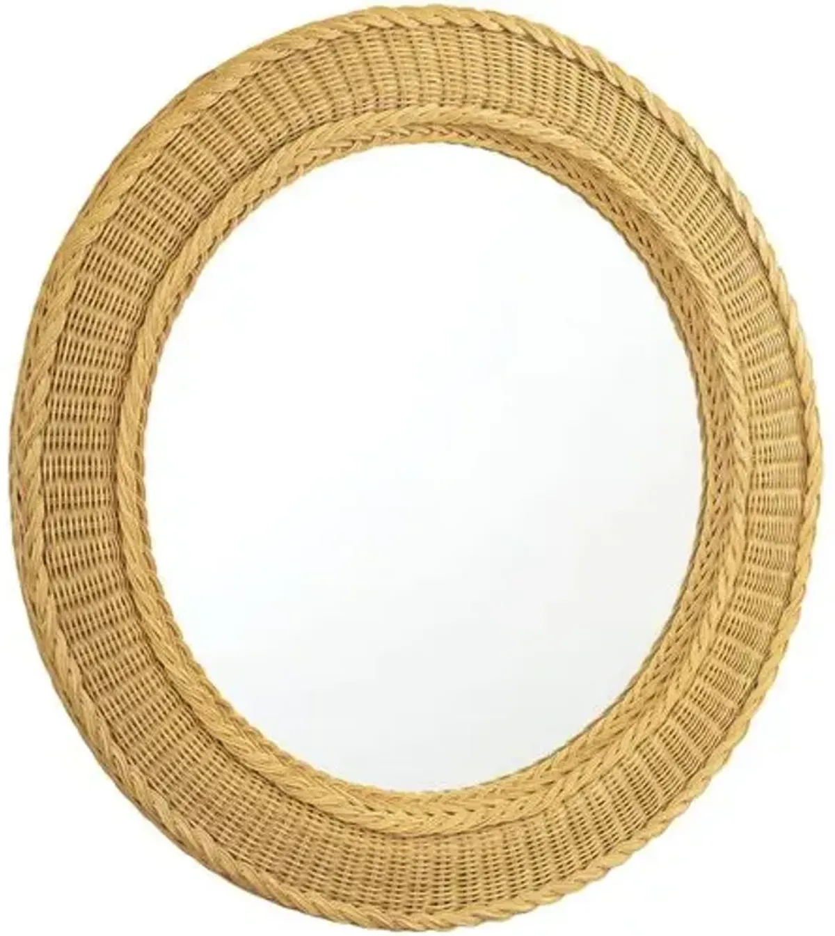 Pierre Round Rattan Wall Mirror - Natural - Regina Andrew