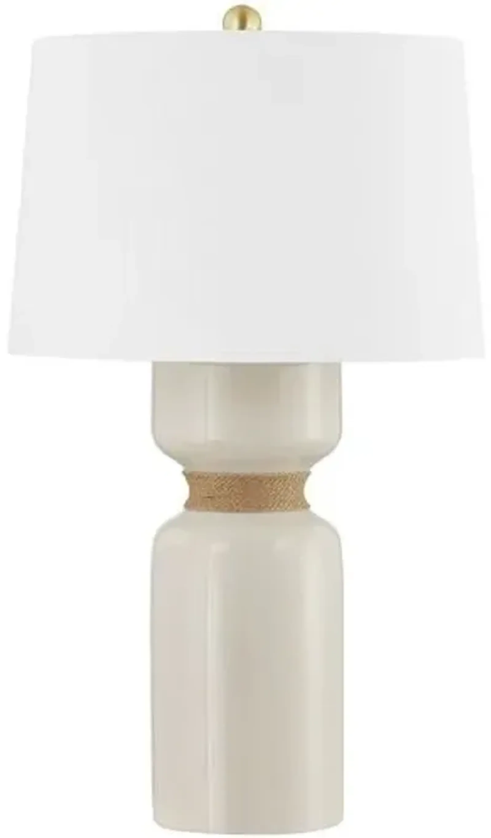 Mindy Column Table Lamp - Ivory Crackle