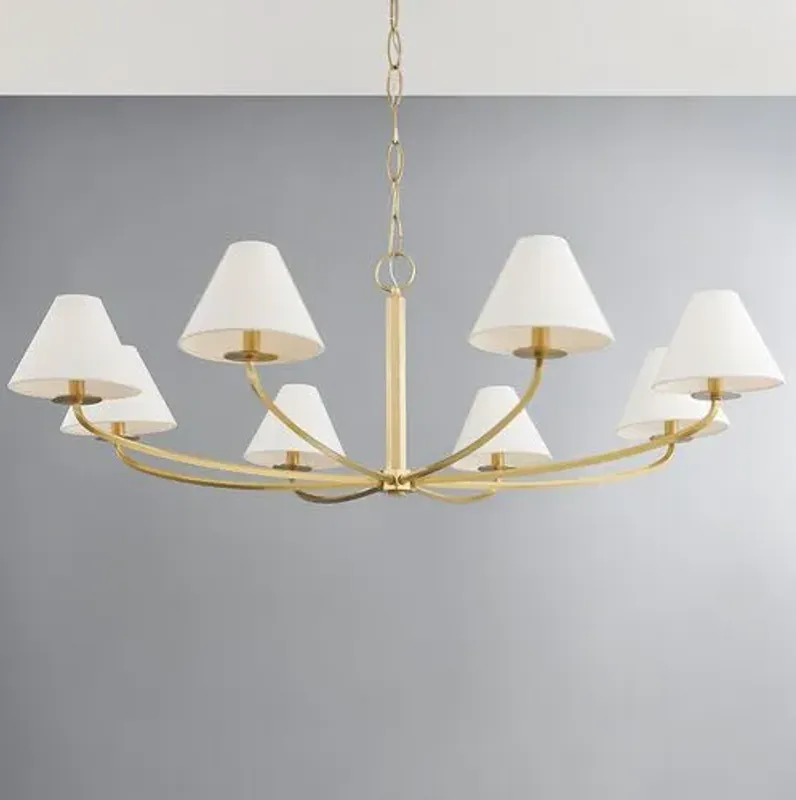 Stacey 8-Light Chandelier - Large - Gold