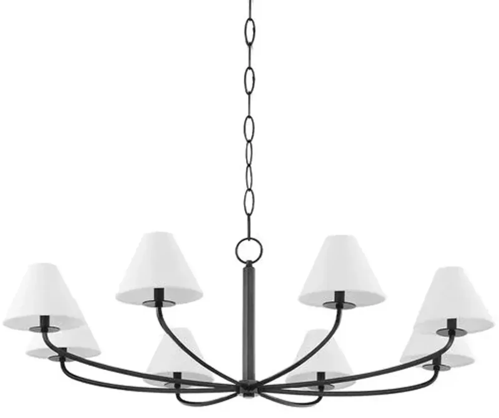 Stacey 8-Light Chandelier - Large - Black