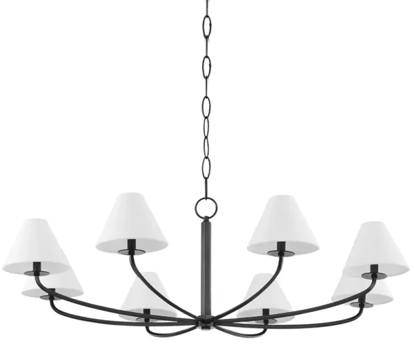 Stacey 8-Light Chandelier - Large - Black